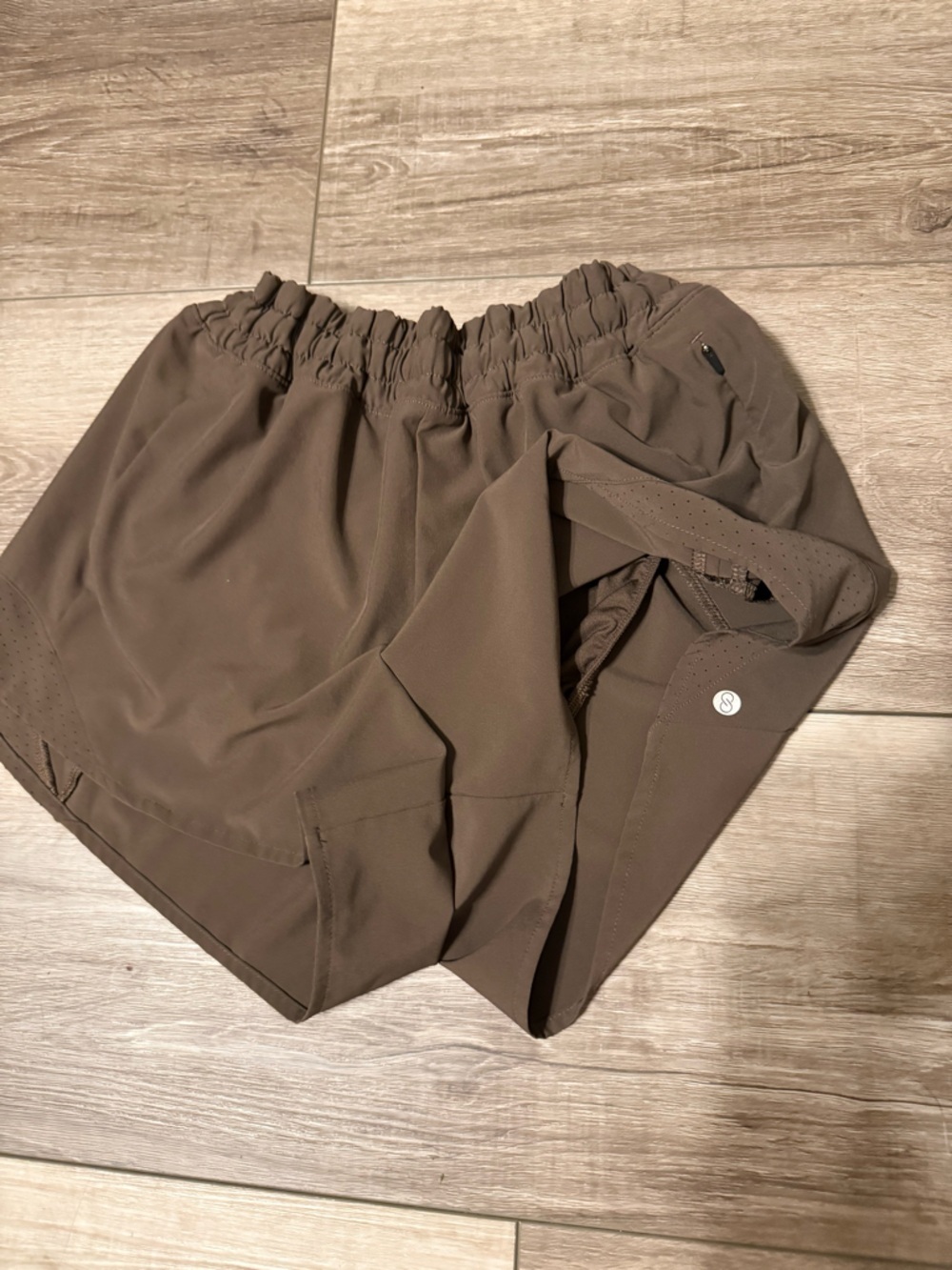 CALIA by Carrie Underwood Brown Athletic Running Shorts - Picture 3 of 5